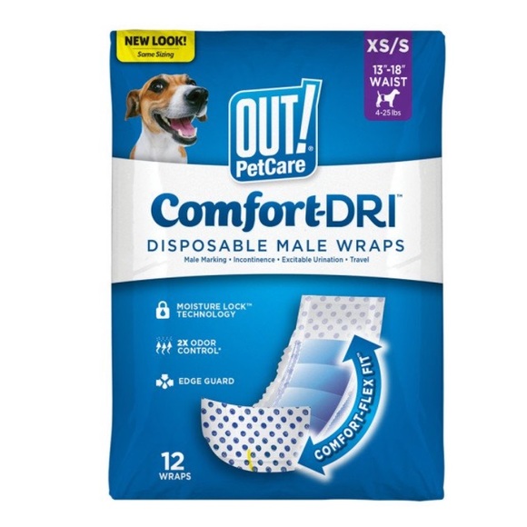 OUT! PetCare Disposable Male Wraps